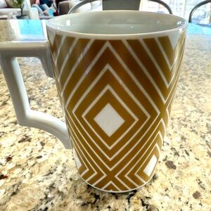 Starbucks Rosanna Gold Geometric Ceramic Mug 12oz Made in Germany
